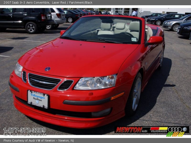 Laser Red / Parchment/Black 2007 Saab 9-3 Aero Convertible