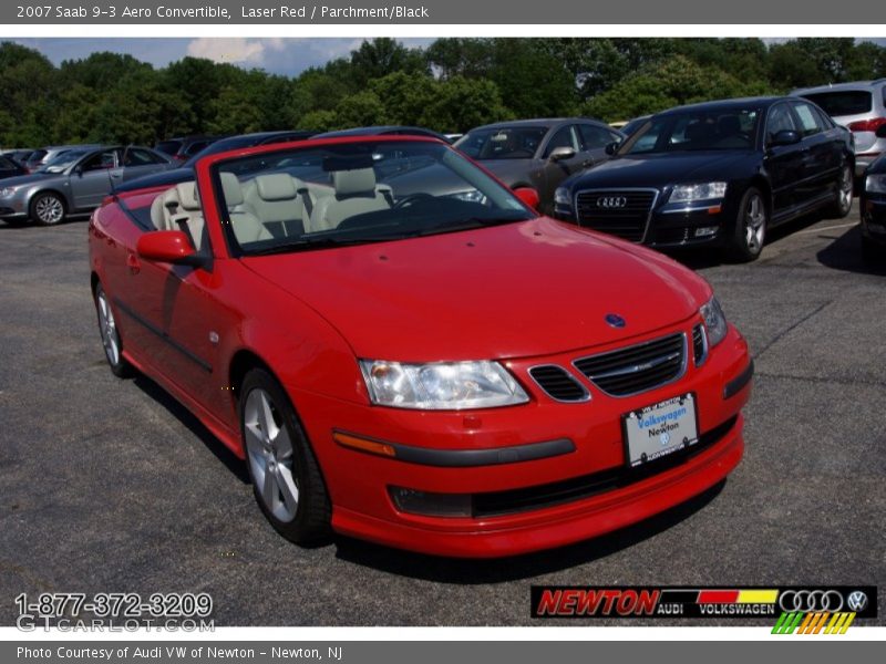 Laser Red / Parchment/Black 2007 Saab 9-3 Aero Convertible