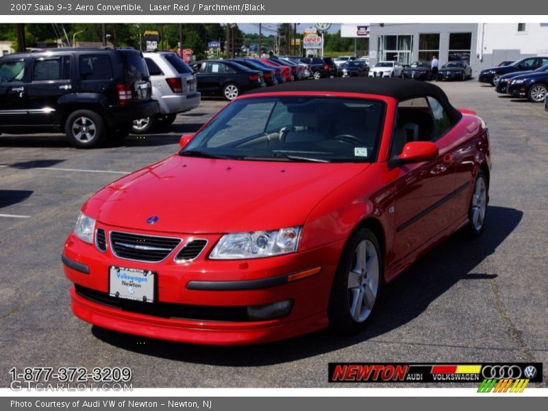 Laser Red / Parchment/Black 2007 Saab 9-3 Aero Convertible