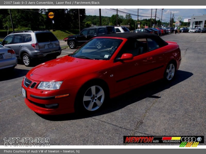 Laser Red / Parchment/Black 2007 Saab 9-3 Aero Convertible