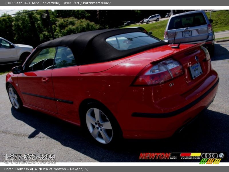 Laser Red / Parchment/Black 2007 Saab 9-3 Aero Convertible