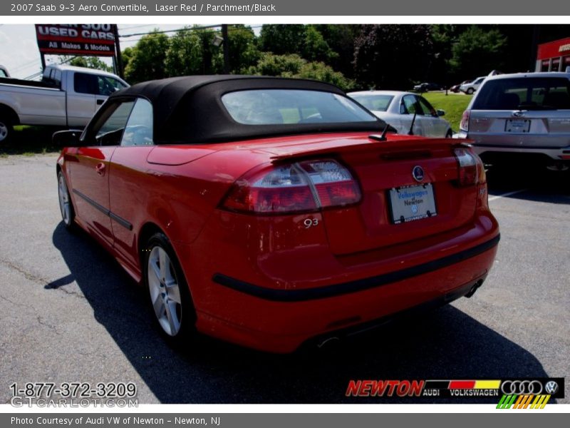 Laser Red / Parchment/Black 2007 Saab 9-3 Aero Convertible