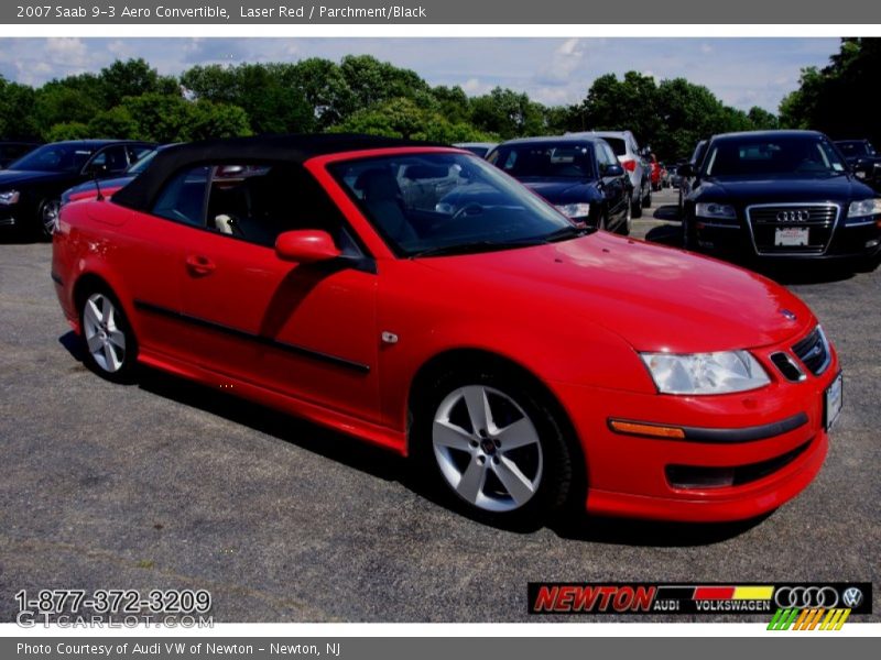 Laser Red / Parchment/Black 2007 Saab 9-3 Aero Convertible