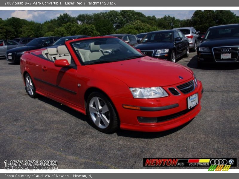 Laser Red / Parchment/Black 2007 Saab 9-3 Aero Convertible