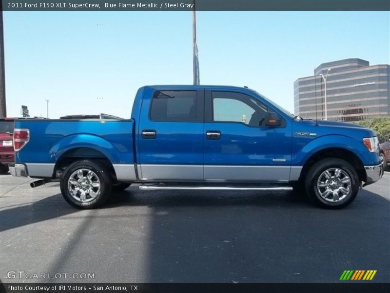 Blue Flame Metallic / Steel Gray 2011 Ford F150 XLT SuperCrew