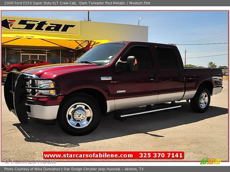 Dark Toreador Red Metallic / Medium Flint 2006 Ford F250 Super Duty XLT Crew Cab