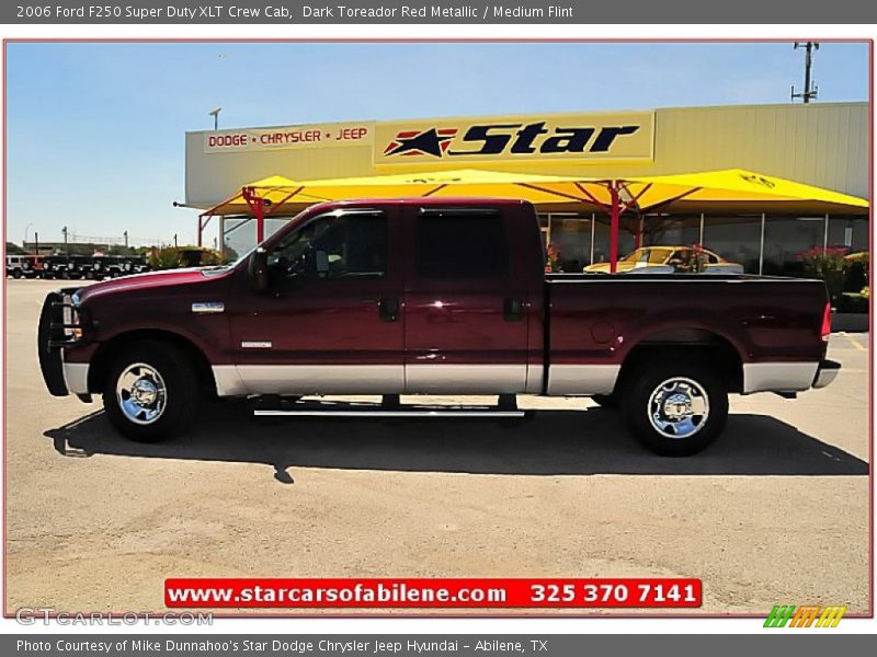 Dark Toreador Red Metallic / Medium Flint 2006 Ford F250 Super Duty XLT Crew Cab