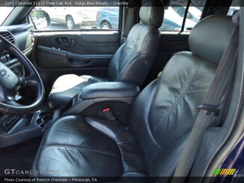 Indigo Blue Metallic / Graphite 2002 Chevrolet S10 LS Crew Cab 4x4
