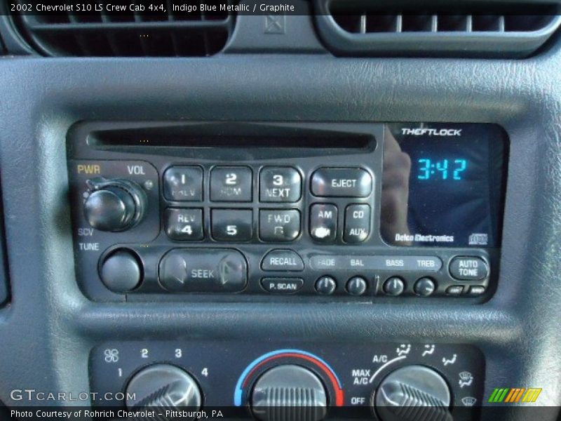 Indigo Blue Metallic / Graphite 2002 Chevrolet S10 LS Crew Cab 4x4