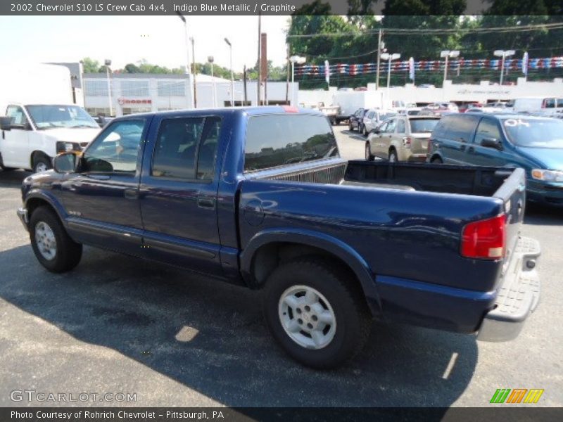 Indigo Blue Metallic / Graphite 2002 Chevrolet S10 LS Crew Cab 4x4