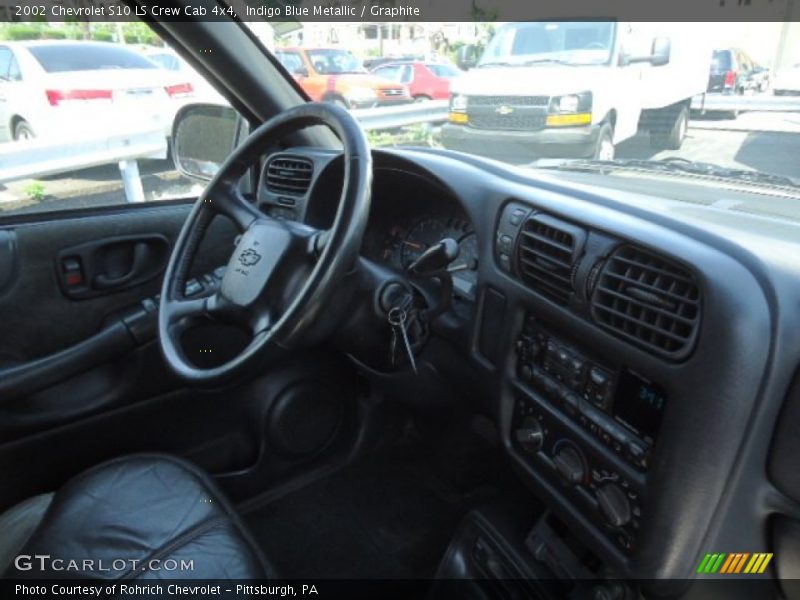 Indigo Blue Metallic / Graphite 2002 Chevrolet S10 LS Crew Cab 4x4