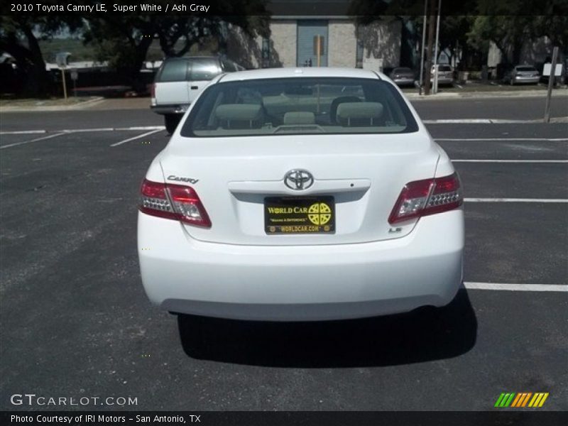Super White / Ash Gray 2010 Toyota Camry LE