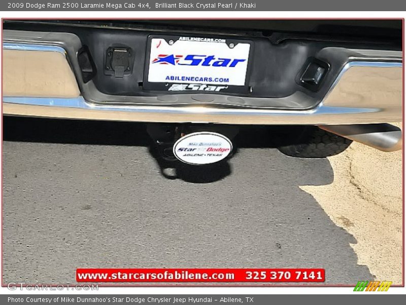 Brilliant Black Crystal Pearl / Khaki 2009 Dodge Ram 2500 Laramie Mega Cab 4x4