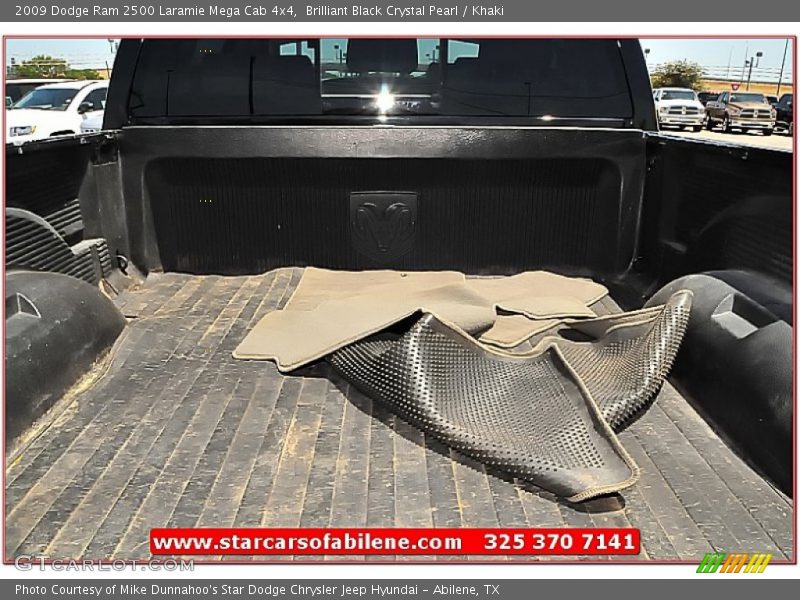 Brilliant Black Crystal Pearl / Khaki 2009 Dodge Ram 2500 Laramie Mega Cab 4x4