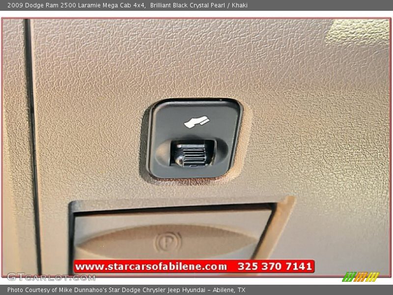 Brilliant Black Crystal Pearl / Khaki 2009 Dodge Ram 2500 Laramie Mega Cab 4x4