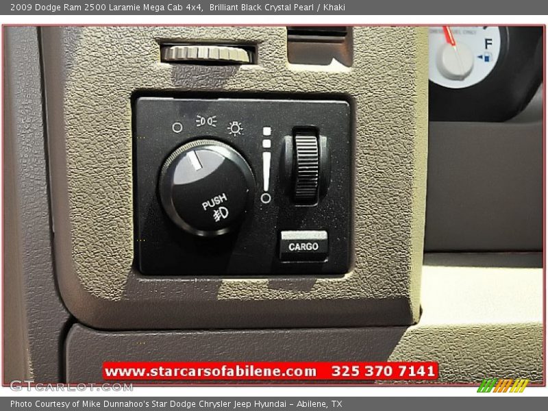 Brilliant Black Crystal Pearl / Khaki 2009 Dodge Ram 2500 Laramie Mega Cab 4x4