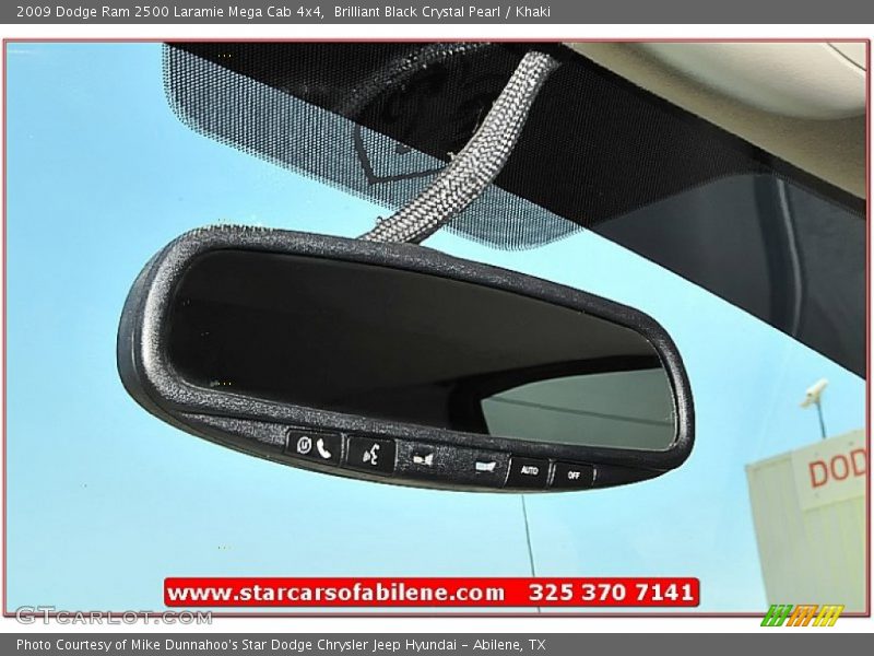 Brilliant Black Crystal Pearl / Khaki 2009 Dodge Ram 2500 Laramie Mega Cab 4x4