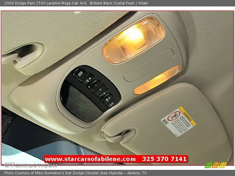 Brilliant Black Crystal Pearl / Khaki 2009 Dodge Ram 2500 Laramie Mega Cab 4x4