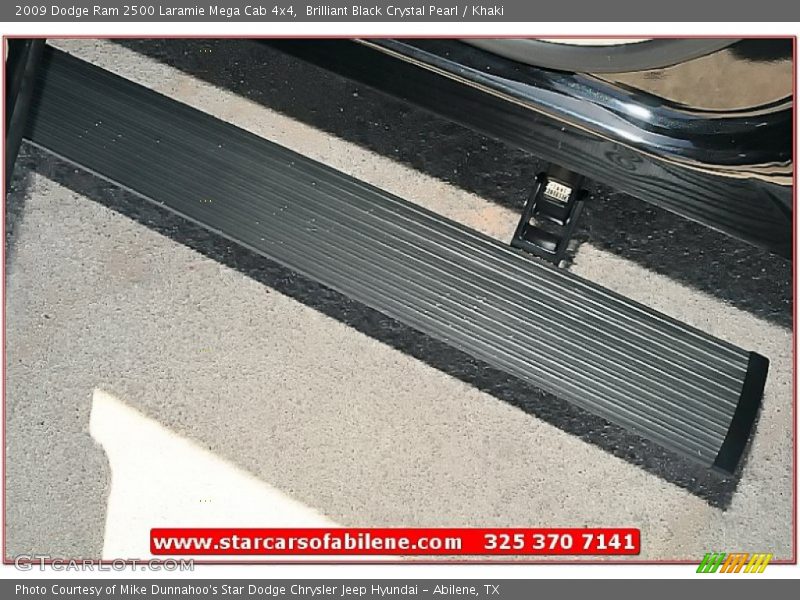 Brilliant Black Crystal Pearl / Khaki 2009 Dodge Ram 2500 Laramie Mega Cab 4x4