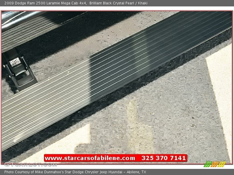 Brilliant Black Crystal Pearl / Khaki 2009 Dodge Ram 2500 Laramie Mega Cab 4x4