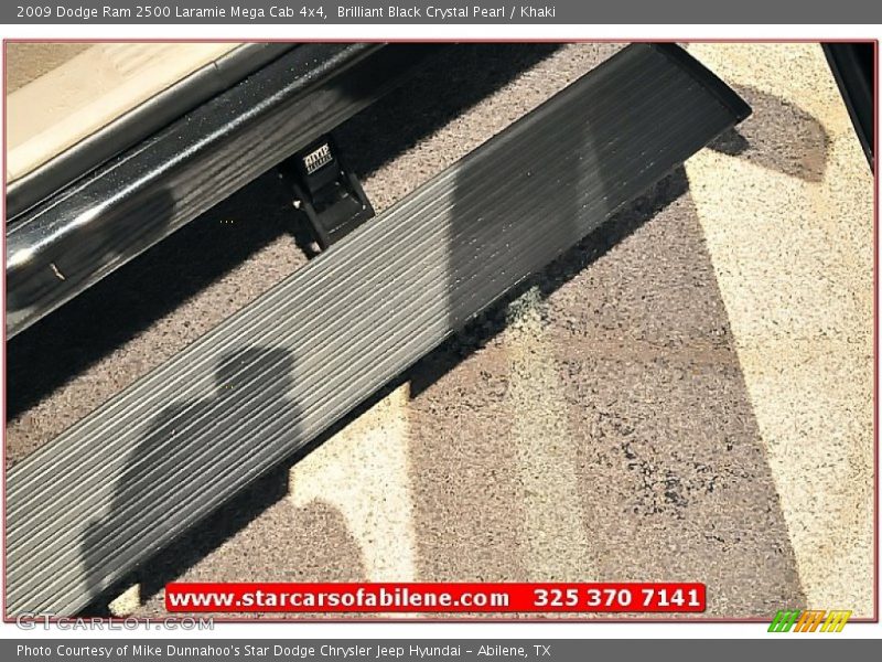 Brilliant Black Crystal Pearl / Khaki 2009 Dodge Ram 2500 Laramie Mega Cab 4x4