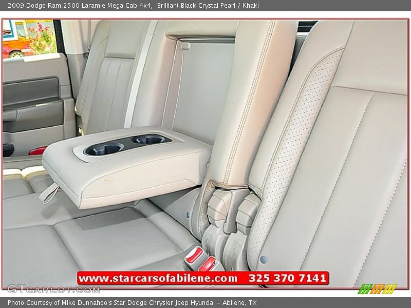 Brilliant Black Crystal Pearl / Khaki 2009 Dodge Ram 2500 Laramie Mega Cab 4x4