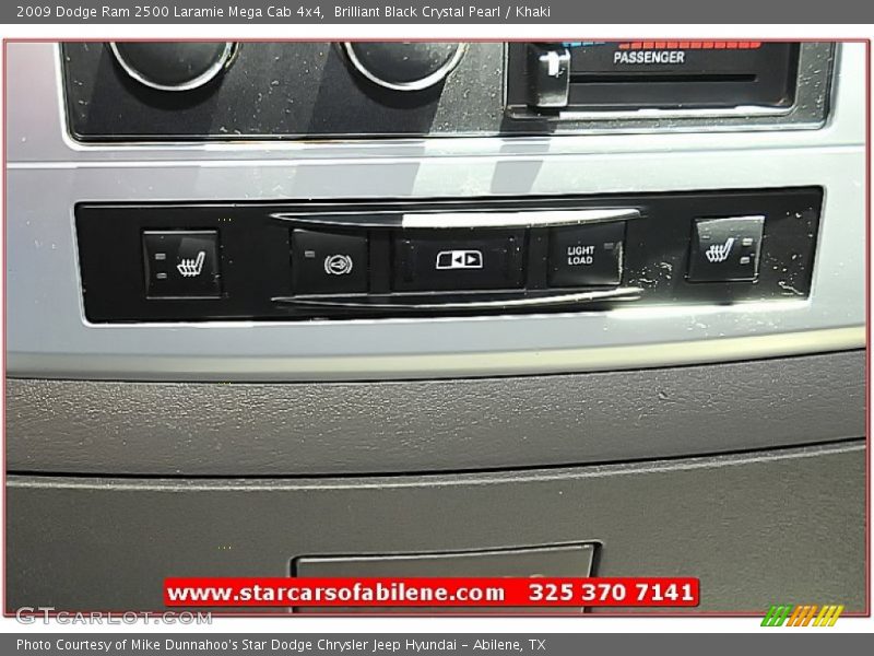 Brilliant Black Crystal Pearl / Khaki 2009 Dodge Ram 2500 Laramie Mega Cab 4x4
