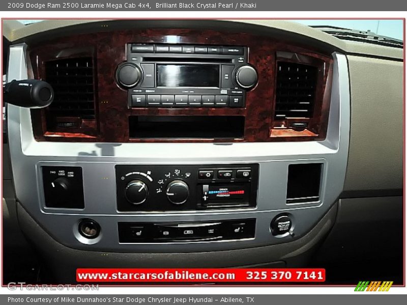 Brilliant Black Crystal Pearl / Khaki 2009 Dodge Ram 2500 Laramie Mega Cab 4x4