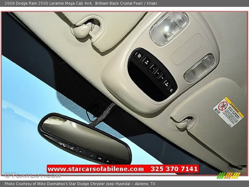 Brilliant Black Crystal Pearl / Khaki 2009 Dodge Ram 2500 Laramie Mega Cab 4x4