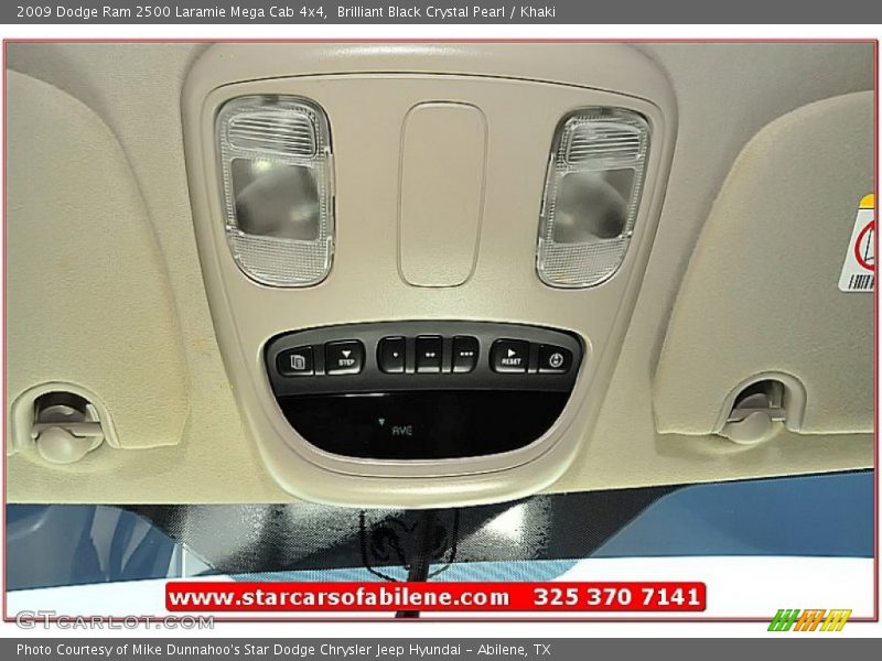 Brilliant Black Crystal Pearl / Khaki 2009 Dodge Ram 2500 Laramie Mega Cab 4x4