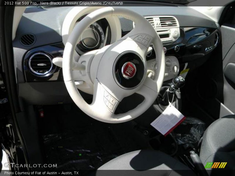 Nero (Black) / Tessuto Grigio/Avorio (Grey/Ivory) 2012 Fiat 500 Pop