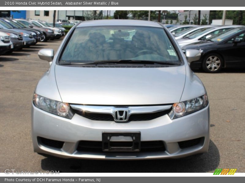 Alabaster Silver Metallic / Blue 2010 Honda Civic Hybrid Sedan
