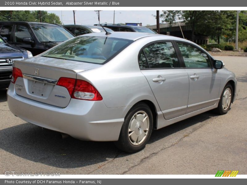 Alabaster Silver Metallic / Blue 2010 Honda Civic Hybrid Sedan