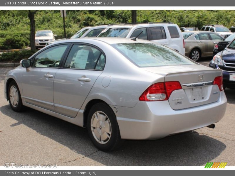 Alabaster Silver Metallic / Blue 2010 Honda Civic Hybrid Sedan