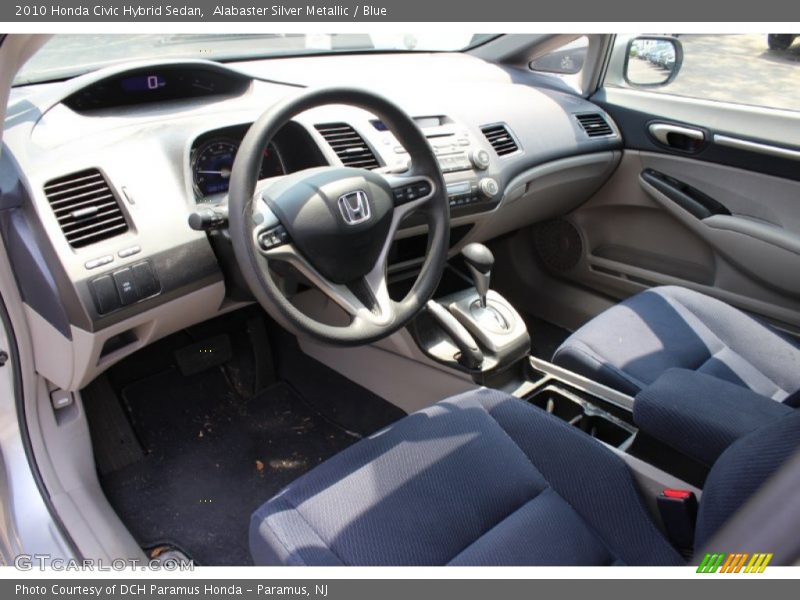 Blue Interior - 2010 Civic Hybrid Sedan 