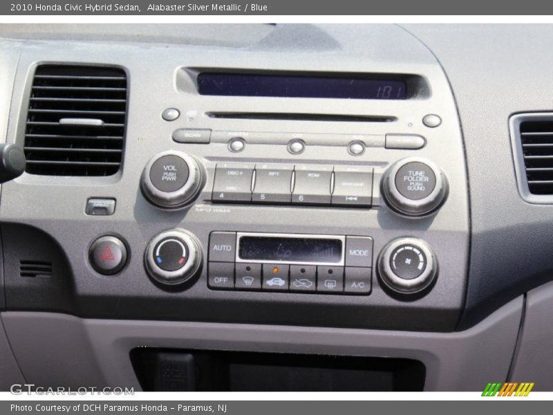 Controls of 2010 Civic Hybrid Sedan