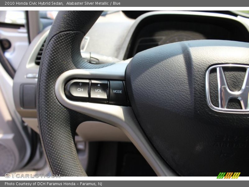 Alabaster Silver Metallic / Blue 2010 Honda Civic Hybrid Sedan