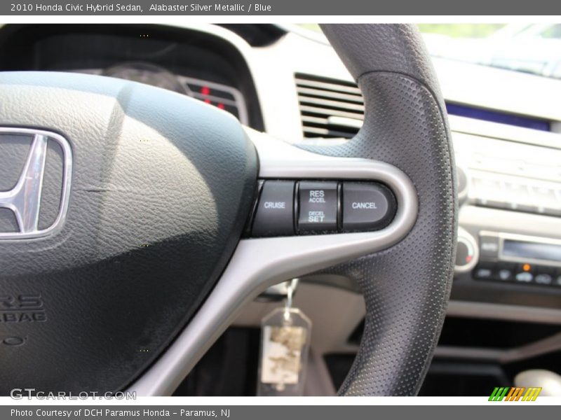 Alabaster Silver Metallic / Blue 2010 Honda Civic Hybrid Sedan