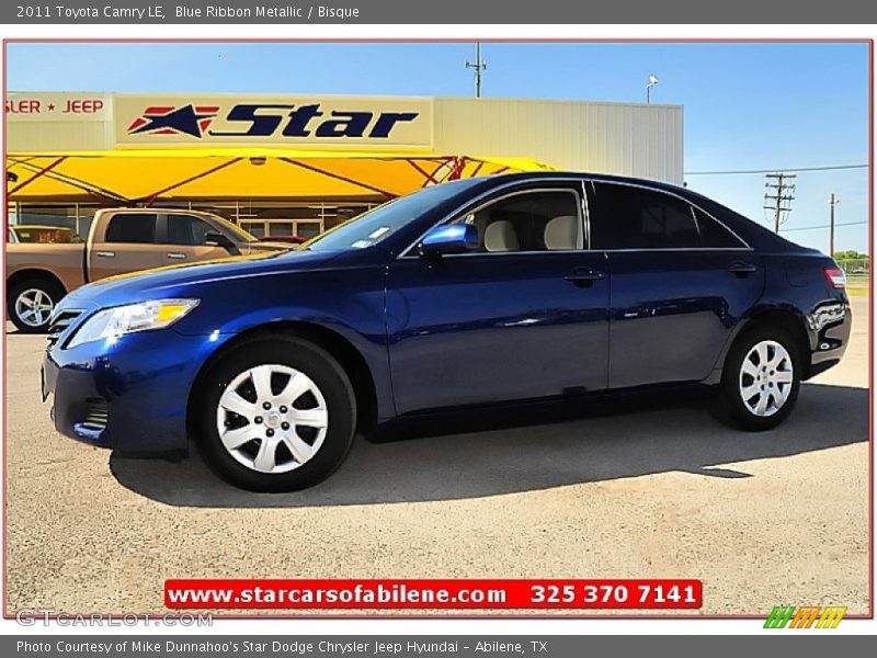Blue Ribbon Metallic / Bisque 2011 Toyota Camry LE