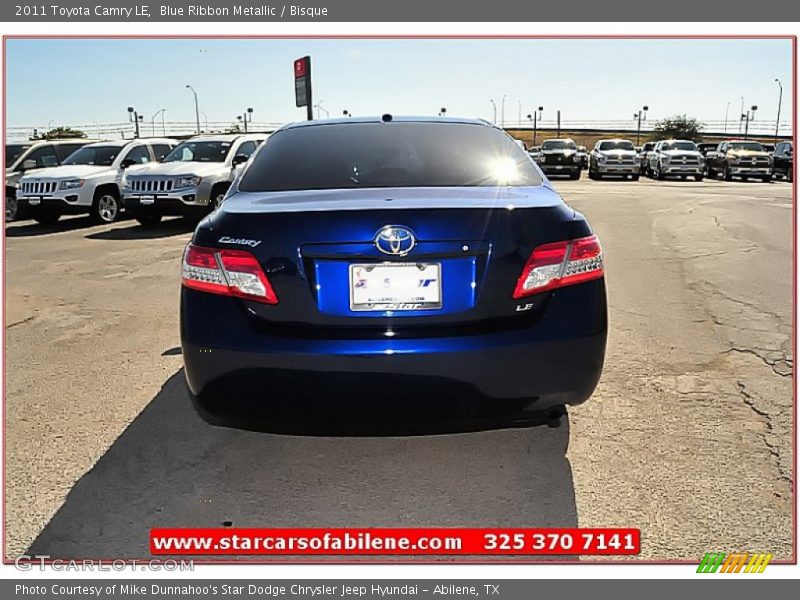 Blue Ribbon Metallic / Bisque 2011 Toyota Camry LE