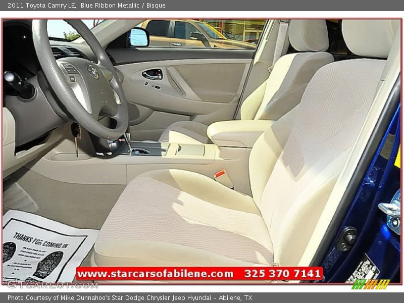 Blue Ribbon Metallic / Bisque 2011 Toyota Camry LE