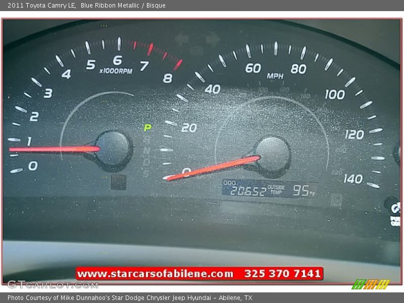 Blue Ribbon Metallic / Bisque 2011 Toyota Camry LE