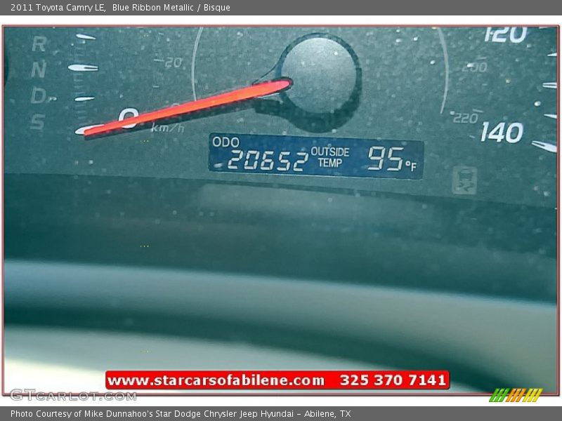 Blue Ribbon Metallic / Bisque 2011 Toyota Camry LE