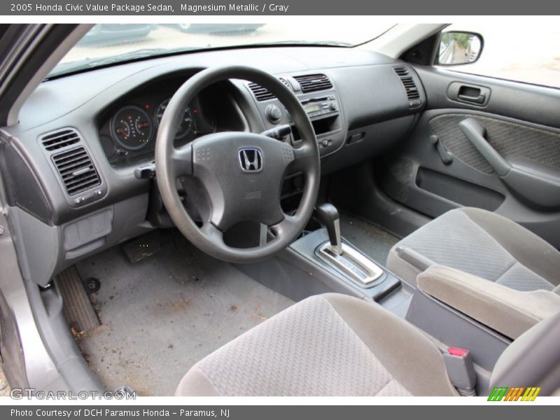 Magnesium Metallic / Gray 2005 Honda Civic Value Package Sedan