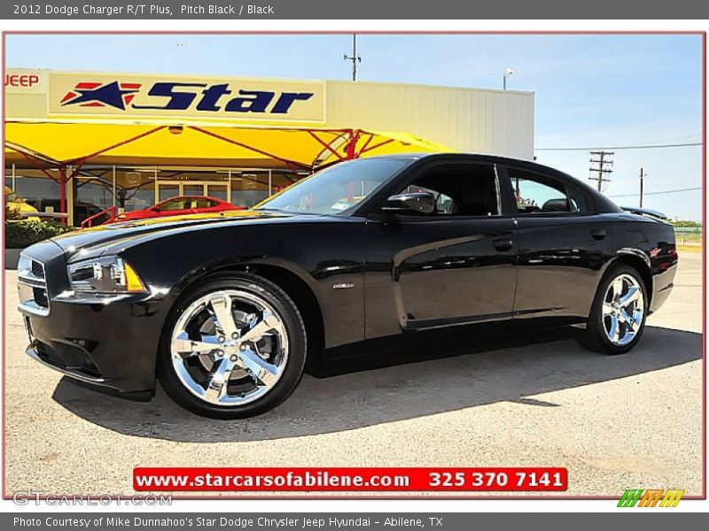 Pitch Black / Black 2012 Dodge Charger R/T Plus
