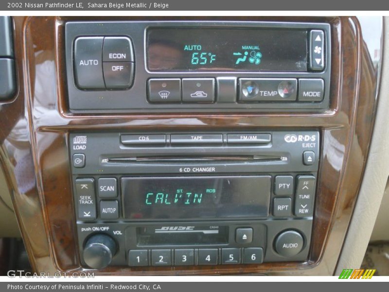 Controls of 2002 Pathfinder LE