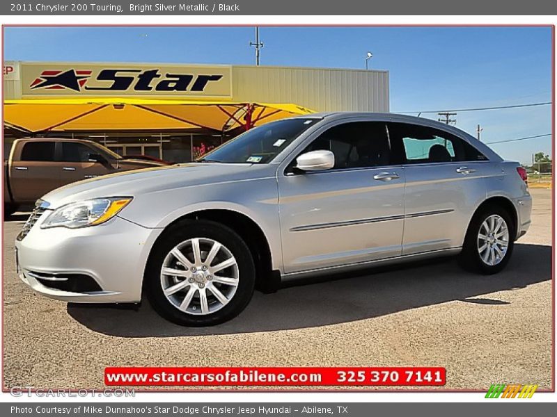Bright Silver Metallic / Black 2011 Chrysler 200 Touring