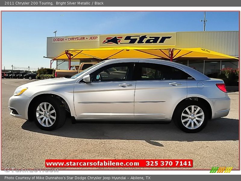Bright Silver Metallic / Black 2011 Chrysler 200 Touring