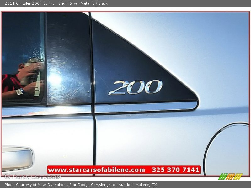 Bright Silver Metallic / Black 2011 Chrysler 200 Touring