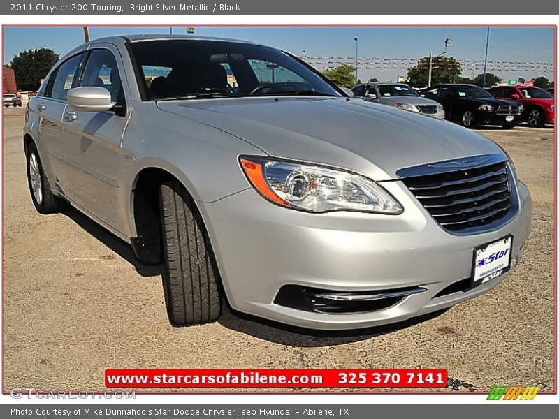 Bright Silver Metallic / Black 2011 Chrysler 200 Touring